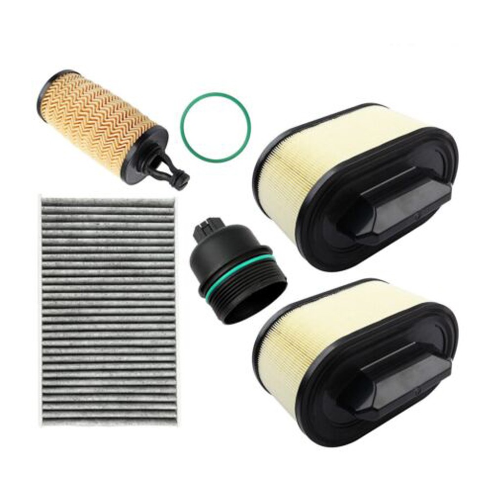 Air OIL Filter Kit For Maserati Ghibli Quattroporte 3.0L 670001545 311401 W/ Cap