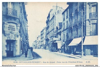 AXVP9-0593-92 - LEVALLOIS-PERRET - Rue de gravel - Prise rue du president-wils