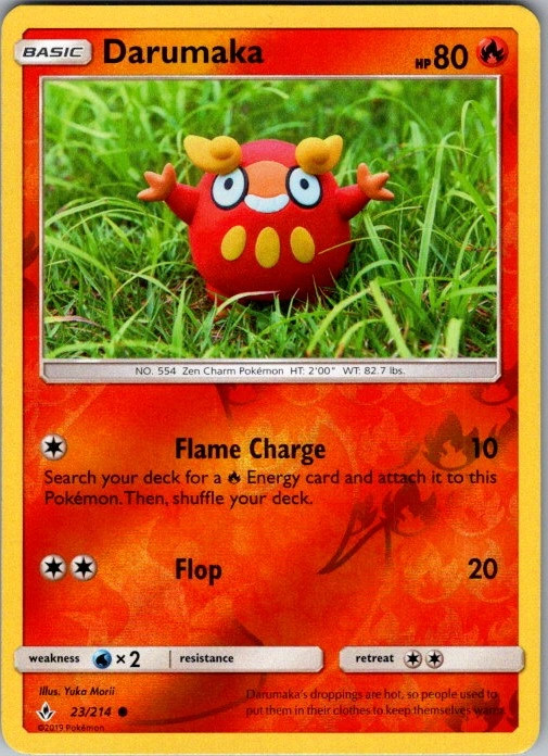 Darumaka 23/214 Unbroken Bonds Common NM Pokemon TCG