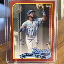 2024 Topps Series 1 1989 Topps Baseball Autographs Samad Taylor #89BA-ST Red /25