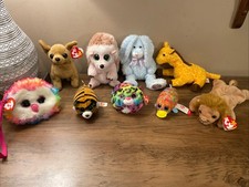 Ty Beanie Baby Plush Lot of 9 Stuffed Animals