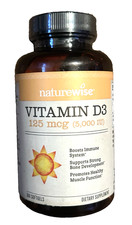 Naturewise Vitamin D3 5000 IU Softgels - 360 Count Exp 6/27