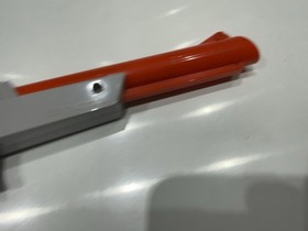 Used Genuine Nintendo NES Zapper Light Gun NES-005 Orange Grey H166