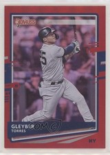 2020 Panini Donruss Photo Variation Holo Red Gleyber Torres (Batting) #91 6a1