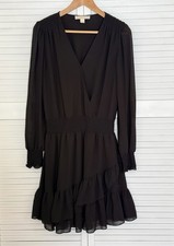 Michael Kors Black Ruffled Dress Size Medium