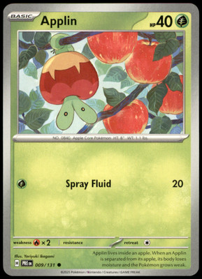 Applin 009/131 SV: Prismatic Evolutions LP Pokemon TCG
