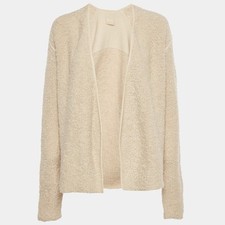 Zadig Voltaire Cream Boucle Open Front Daphnee Cardigan L