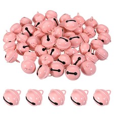 50Pcs 0.87" Decorative Jingle Bells for DIY Crafts Nude Pink