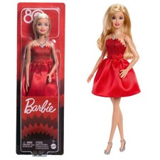 Rubinrote Barbie Puppe | JGD25 | 80 Jahre Mattel | Sammelpuppe