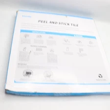 VSmile Vinyl Peel and Stick Wall Tile Backsplash 12" W x 12" L x 2 mm H