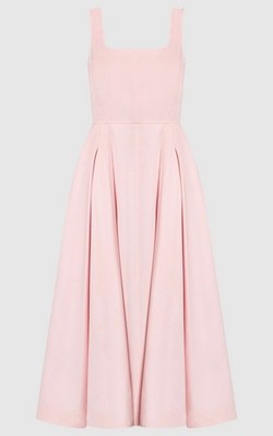SPORTMAX Max Mara Kleid Rosa Gr. 38 IT 42 mit Taschen Midi neu Baumwolle
