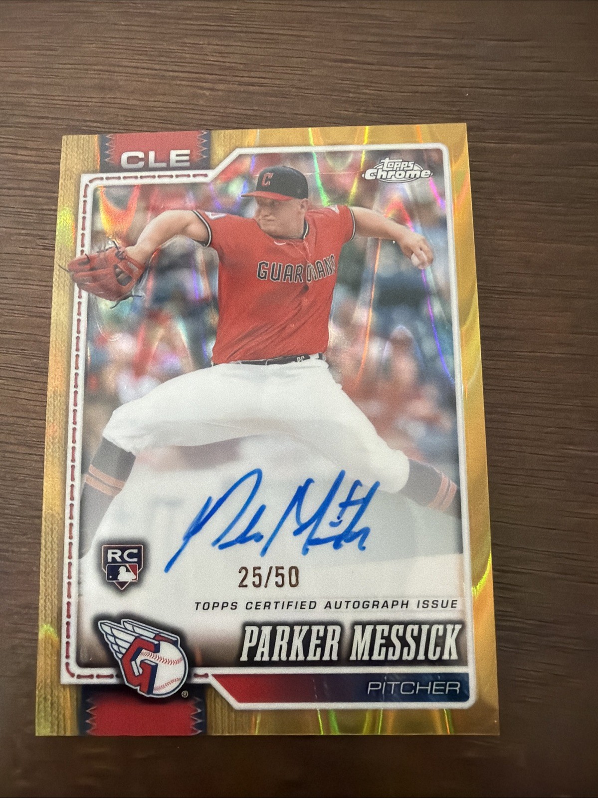 Topps Chrome Baseball 2026 Parker Messick Rookie Auto Gold /50 view 1