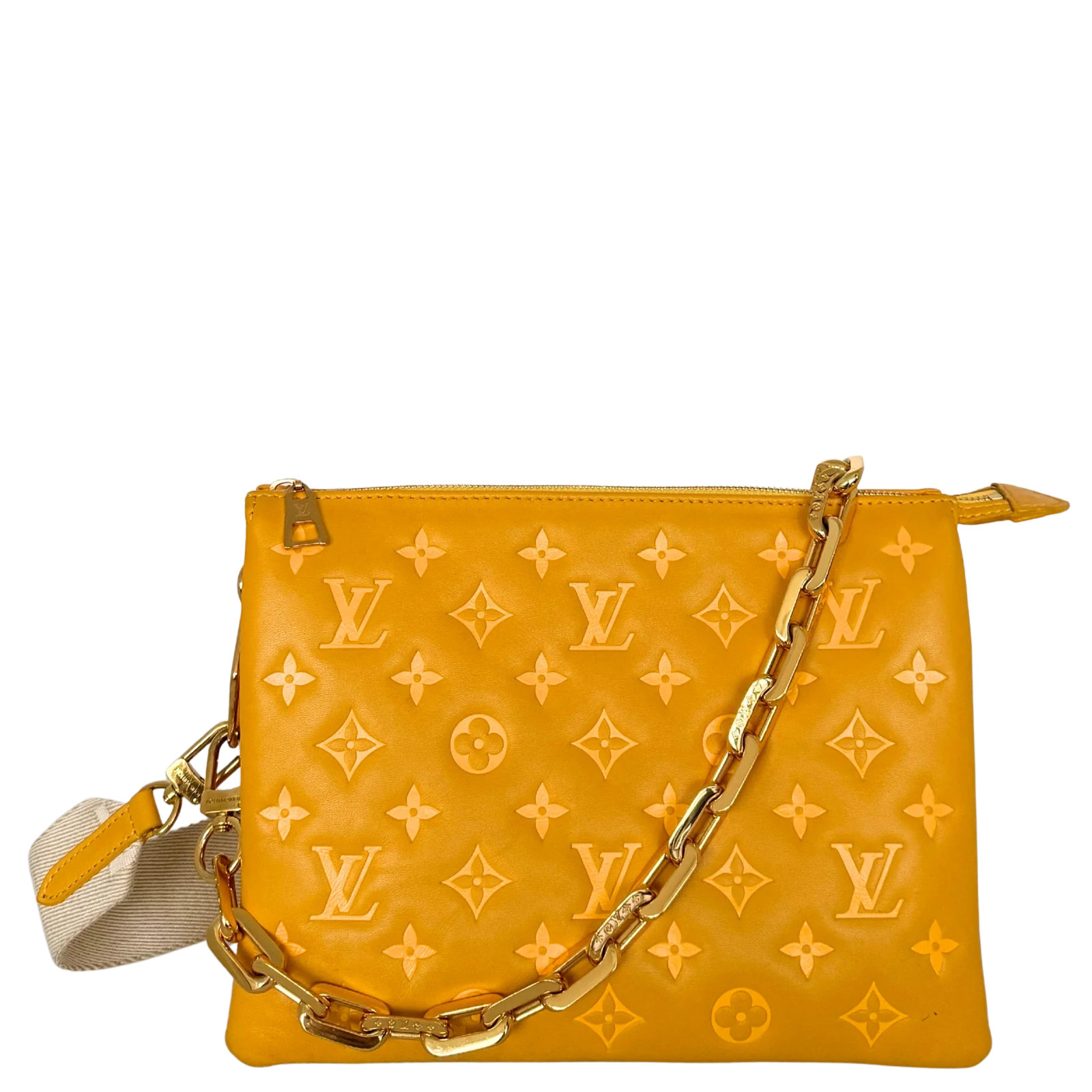 Louis Vuitton Monogram Empreinte PM Coussin Handbag Yellow / Good