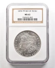 1878 7TF Reverse Of 78 Morgan Silver Dollar MS62 NGC *4743