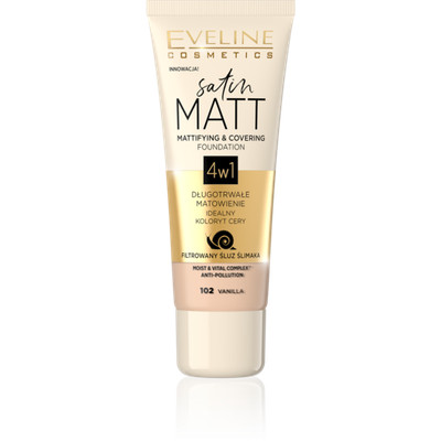 EVELINE Satin Matt Foundation 102 Vanilla 30ml