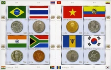UN New York 2007 ☀ Flags and Coins MSS ☀ MNH **