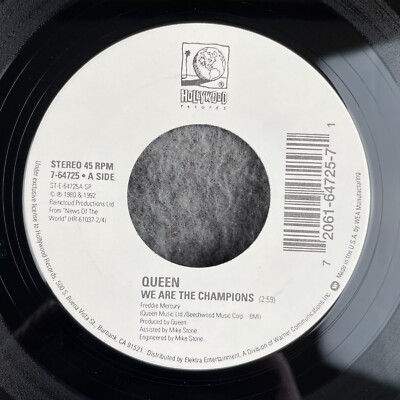 QUEEN We Are The Champions /These Are The Days 45 Hollywood 7-64725 NEW UNPLAYED