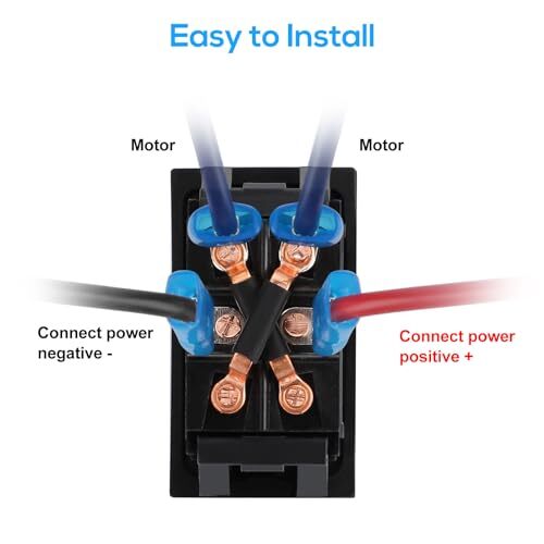 UP Down Momentary Reverse Switch, 2pcs 30A DPDT Polarity Reversing ...