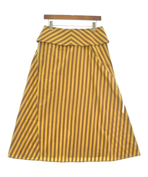 【shalom】25ss STAR PANTSKIRT JIL SANDER Long/Maxi Length Skirt YellowxBrown(Stripe
