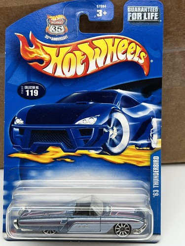 New! Hot Wheels 1963 Thunderbird Silver Collector #119 - 第 1/6 張圖片