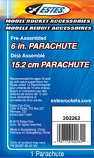 ESTES 2262 6'' PARACHUTE - BRAND NEW 9/23