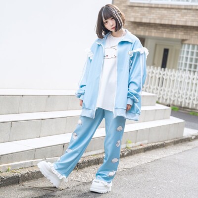 San-x Mamegoma frill Jacket blue Harajuku Girl Japan limited
