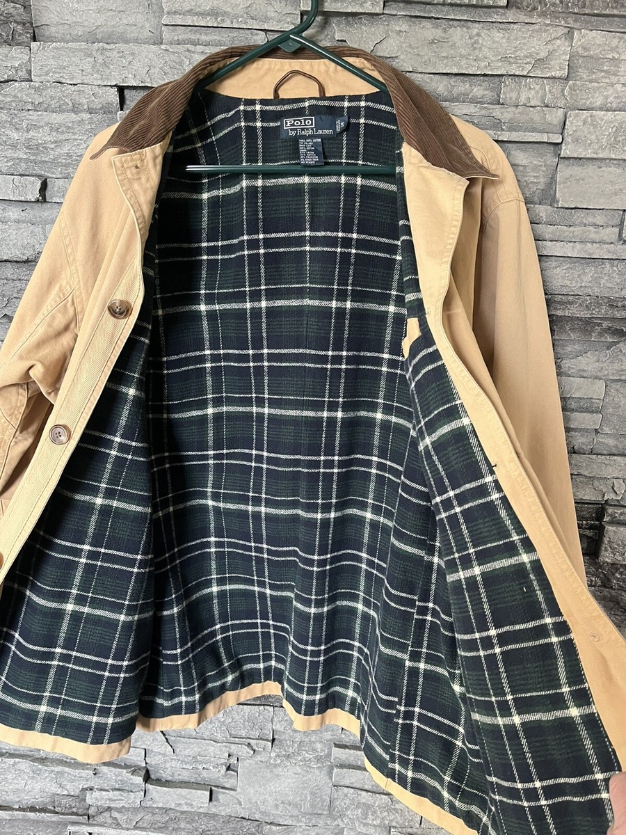 Polo Ralph Lauren フランネルラインドフィールドコート【XL】 VTG POLO RALPH LAUREN OUTDOOR FIELD HUNTING COAT FARM TRUCKER MEN