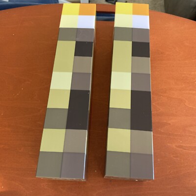 2 MINECRAFT Light-Up 11'' Wall Torch Night Light 2012 ThinkGeek Tested & Working