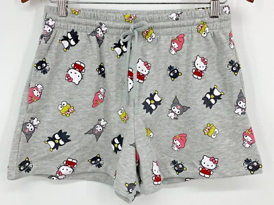 Sanrio Hello Kitty Friends Gray Shorts Size Large L Melody Kuromi