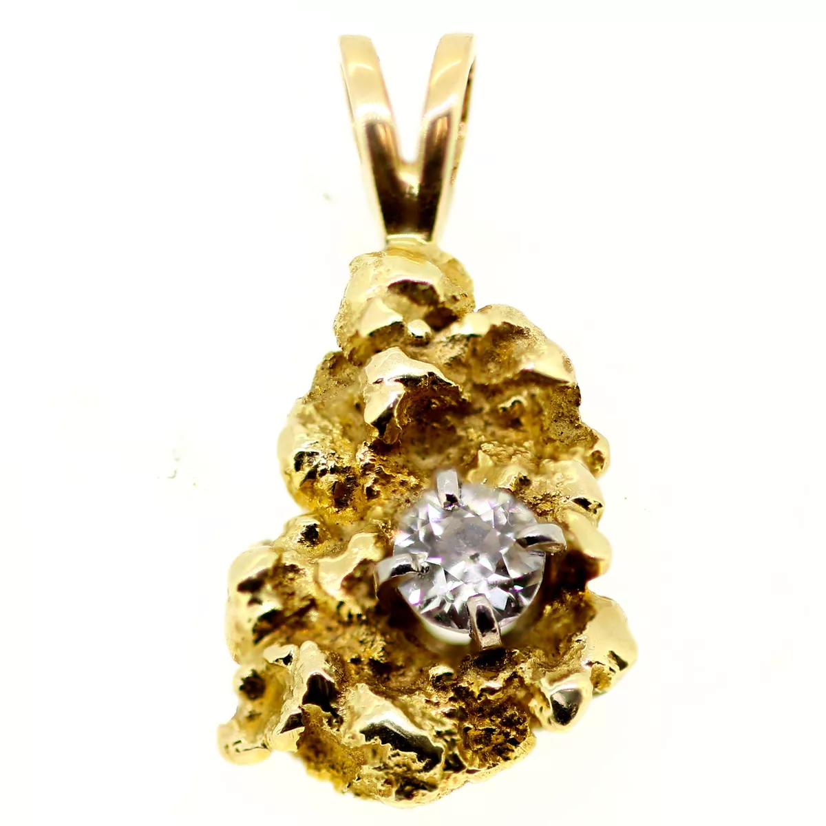 Gold nugget pendant sale