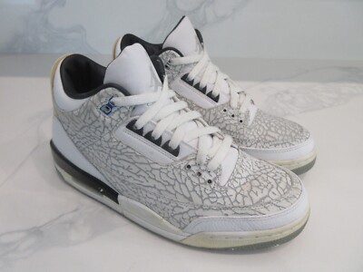 2006 Nike Air Jordan 3 Retro OG SZ 9 Flip White Cement Grey Black