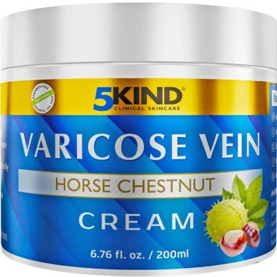 5KIND CLINICAL SKINCARE 5Kind Varicose and Spider Veins Smoothing Natural Treatment Cream for Tired Legs