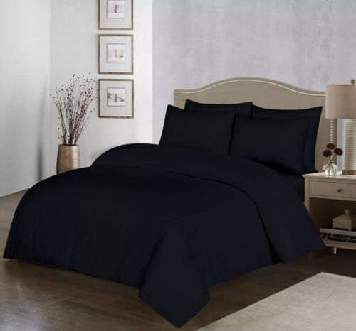 3 Piece Duvet Cover Plain Dyed Microfiber Quilt Cover Pillow Case Bedding Set - Picture 5 of 10