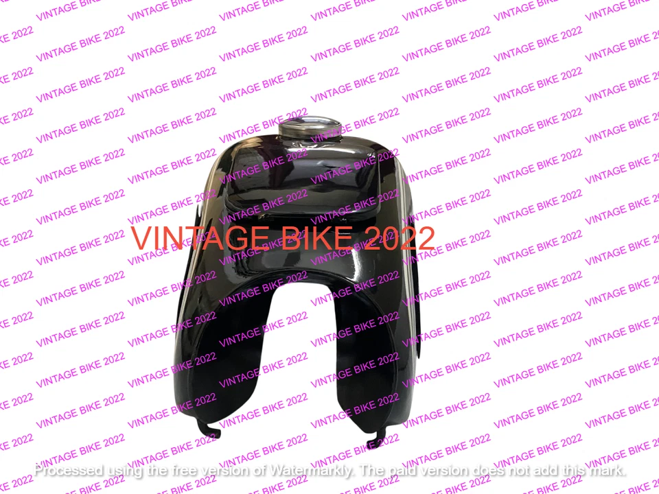 BMW R26 1956-60 R27 1960-1966 SCHWARZ STAHL GAS KRAFTSTOFF BENZINTANK + DECKE... - Image 4 of 4