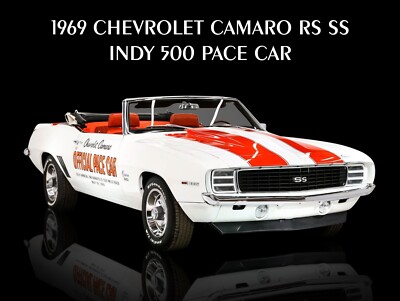 1969 Chevrolet Camaro SS NEW METAL SIGN: Indianapolis 500 Pace Car