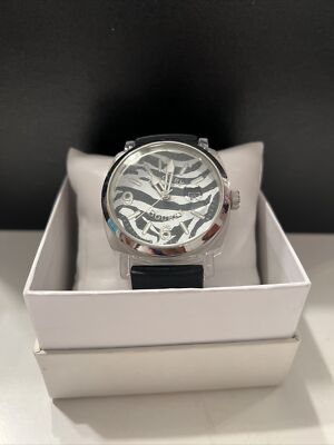 Dooney & Bourke WRISTWATCH ZEBRA PRINT HUGE FACE 1 3/4  display picture 1