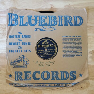 GLENN MILLER The Call Of The Canyon/Our Love Affair 10'' 78RPM BLUEBIRD B-10845