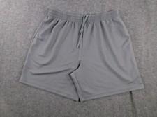 Athletic Works Shorts Men Extra Large Gray Mesh Elastic Waist Gym Workout Causal
