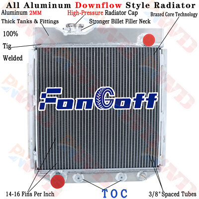 Aluminum Radiator For 65-1966 Ford Mustang/60-1965 Falcon/1961-65 MERCURY Comet