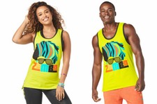 Zumba Seventies Instructor Tank Shirt   Zumba Green   sizes XS or S  B154 