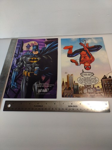 Lot of 2 Got Milk? 2000 1999 Batman and Spiderman print and/poster - 第 1/3 張圖片