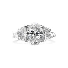 Diamond Engagement Ring VVS2 F 3.80 Ctw Lab-created 14k White Gold IGI Eye Clean