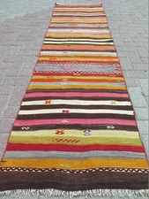 Runner Rug, Hallway Rugs, Boho Rug Runner, Handmade Runner, Stairs Rug 28"x104"
