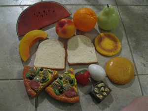 pretend play rubber food