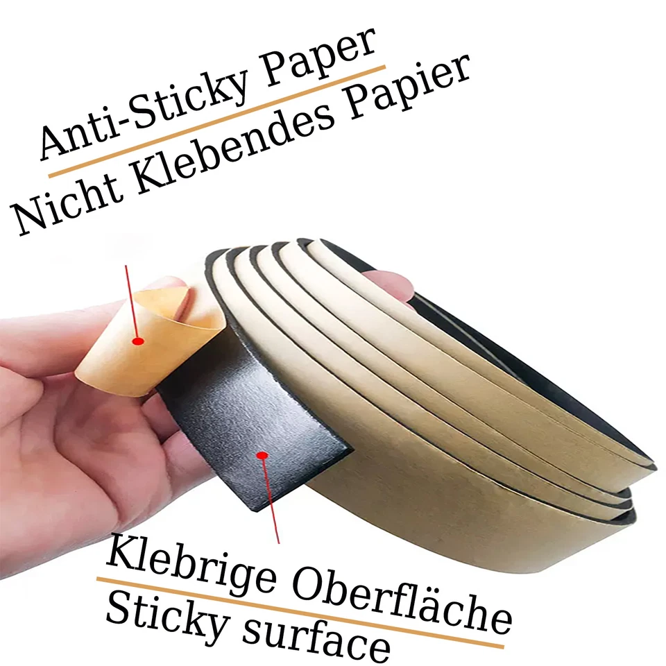 EPDM Zellkautschuk Dichtband selbstklebend Fugen Moosgummi 10m je Rolle 1~50mm - Bild 2 von 4