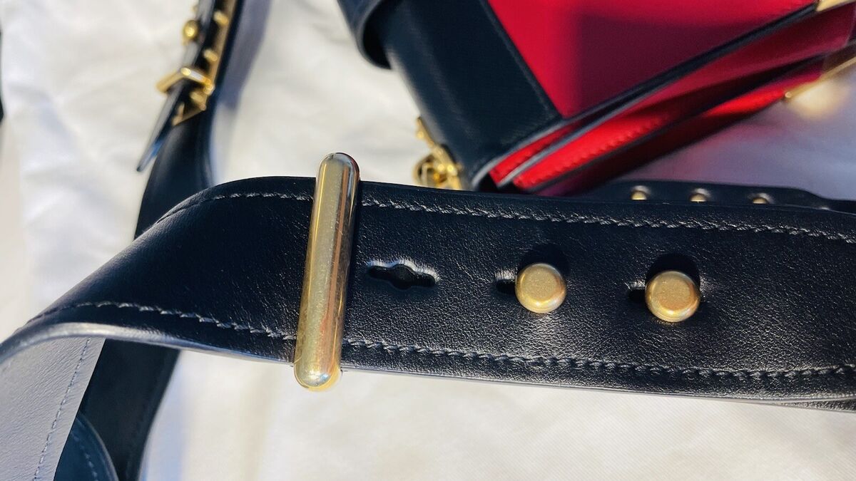 AUTHENTIC PRADA CAHIER handbag Great Condition Red & Dark AUTHENTIC PRADA CAHIER handbag Great Condition Red & Dark