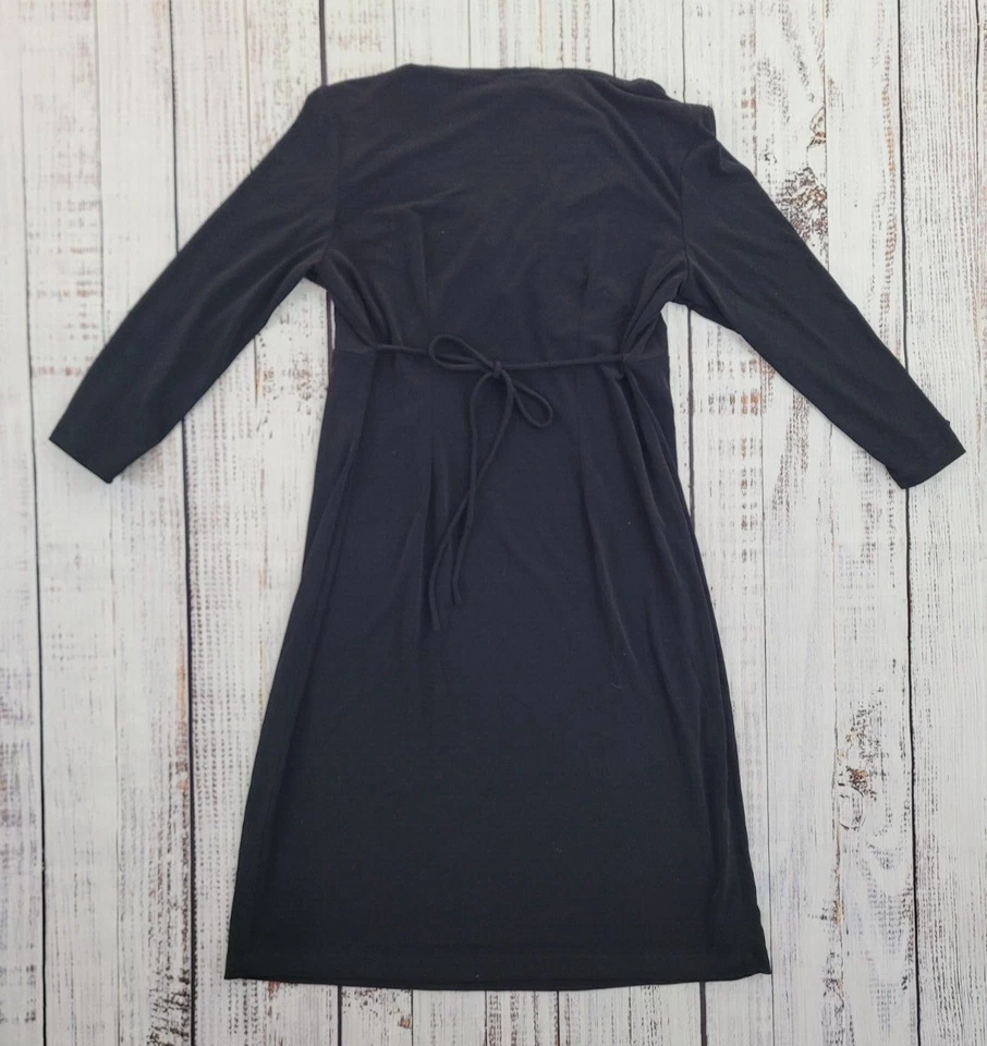 Motherhood Maternity Sweetheart Neck Gathered 3/4 Sleeve Black Dress S USA - Image 2 of 4