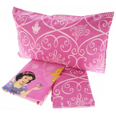 Disney Prinzessinnen Bettwäsche Komplett Einzelbett Set 3-teilig 100% reine Baumwolle