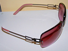 Claiborne - VILLAGER Sunglasses - 81602 GUNMETAL 1/2 FR./RHINEST. 100 UV PROT 