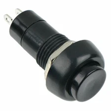 5 x Black On-Off Latching Round Push Button Switch 12mm SPST